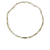 Tapered baguette lab-grown diamond tennis bracelet, 1.92ct in 18K recycled yellow gold.