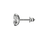 Oval cut lab-grown certified diamond solitaire stud earrings, 2.00ct in 18K recycled white gold