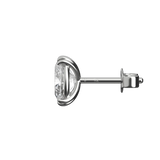 Oval cut lab-grown certified diamond solitaire stud earrings, 2.00ct in 18K recycled white gold