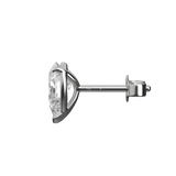 Pear cut lab-grown certified diamond solitaire stud earrings, 2.00ct in 18K recycled white gold