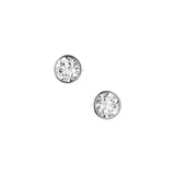 Round brilliant lab-grown certified diamond solitaire stud earrings, 2.00ct in 18K recycled white gold