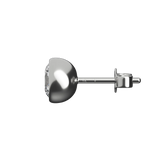 Round brilliant lab-grown certified diamond solitaire stud earrings, 2.00ct in 18K recycled white gold