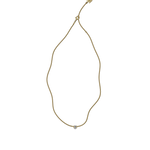 Emerald lab-grown diamond solitaire chain necklace, 0.50ct in 18K recycled yellow gold.