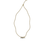 Tapered baguette lab-grown diamond multi-stone chain necklace, 0.84ct in 18K recycled yellow gold