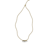 Tapered baguette lab-grown diamond multi-stone chain necklace, 0.84ct in 18K recycled yellow gold