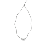 Tapered baguette lab-grown diamond multi-stone chain necklace, 0.84ct in 18K recycled white gold