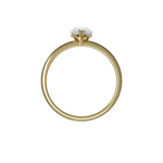 Pear cut certified lab-grown diamond solitaire ring 1.00ct in 18K recycled yellow gold