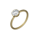 Round brilliant lab-grown diamond solitaire ring 1.00ct in 18K recycled yellow gold