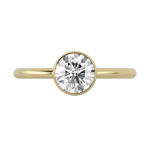 Round brilliant lab-grown diamond solitaire ring 1.00ct in 18K recycled yellow gold