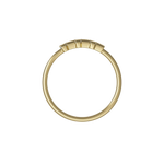 Tapered baguette lab-grown diamond multi-stone ring 0.48ct in 18K recycled yellow gold