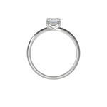 Emerald cut lab-grown diamond solitaire ring 1.00ct in 18K recycled white gold