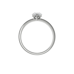 Pear cut certified lab-grown diamond solitaire ring 1.00ct in 18K recycled white gold