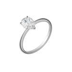 Pear cut certified lab-grown diamond solitaire ring 1.00ct in 18K recycled white gold