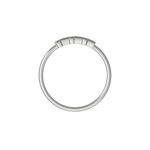 Tapered baguette lab-grown diamond multi-stone ring 0.48ct in 18K recycled white gold