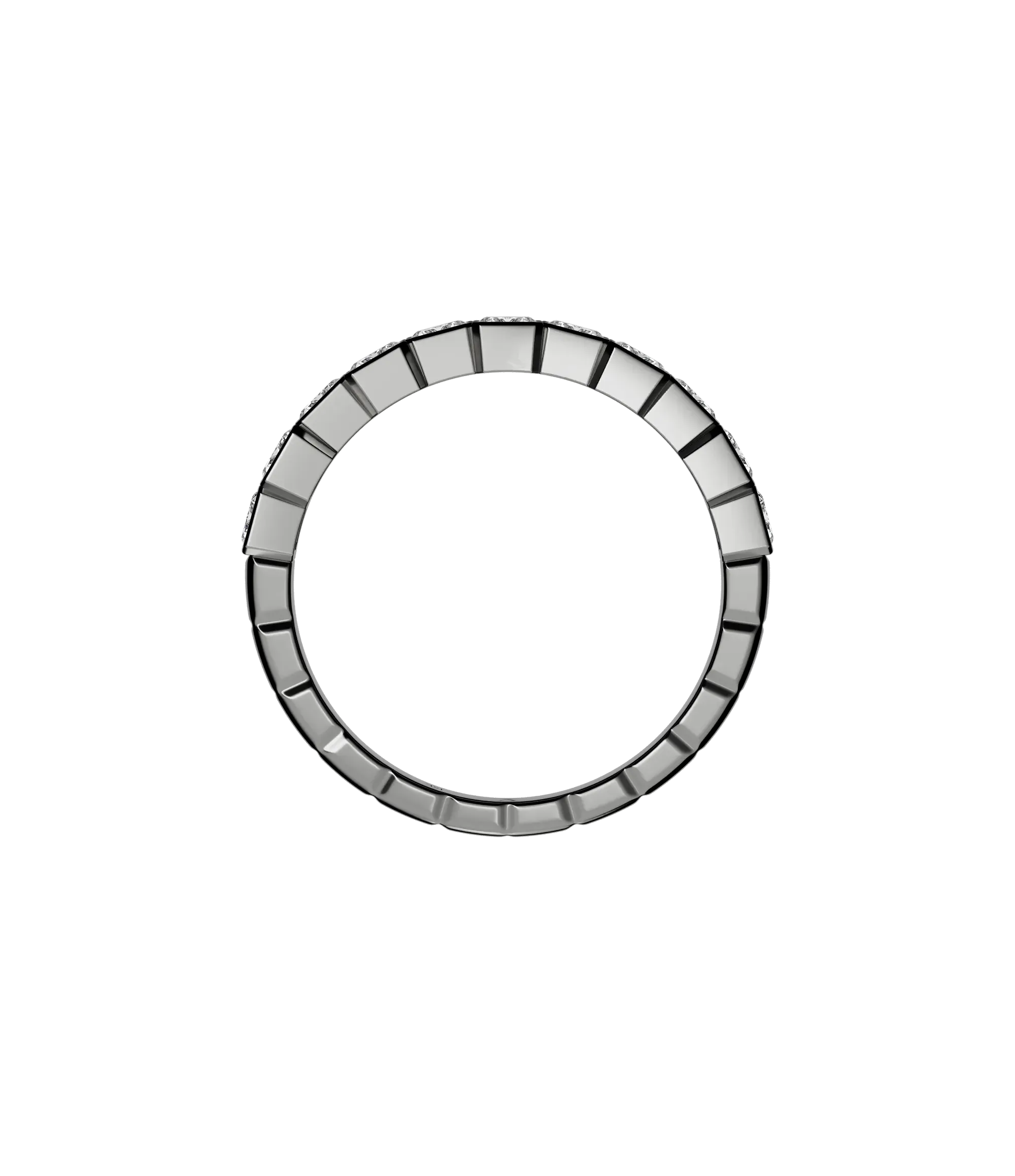 Emerald cut lab-grown diamond multi-stone ring 1.65ct in 18K recycled white gold