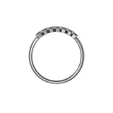 Tapered baguette lab-grown diamond multi-stone twist ring 0.84ct in 18K recycled white gold