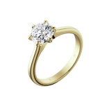 Round brilliant lab-grown diamond solitaire ring 1.50ct 6-prong in 18K recycled yellow gold