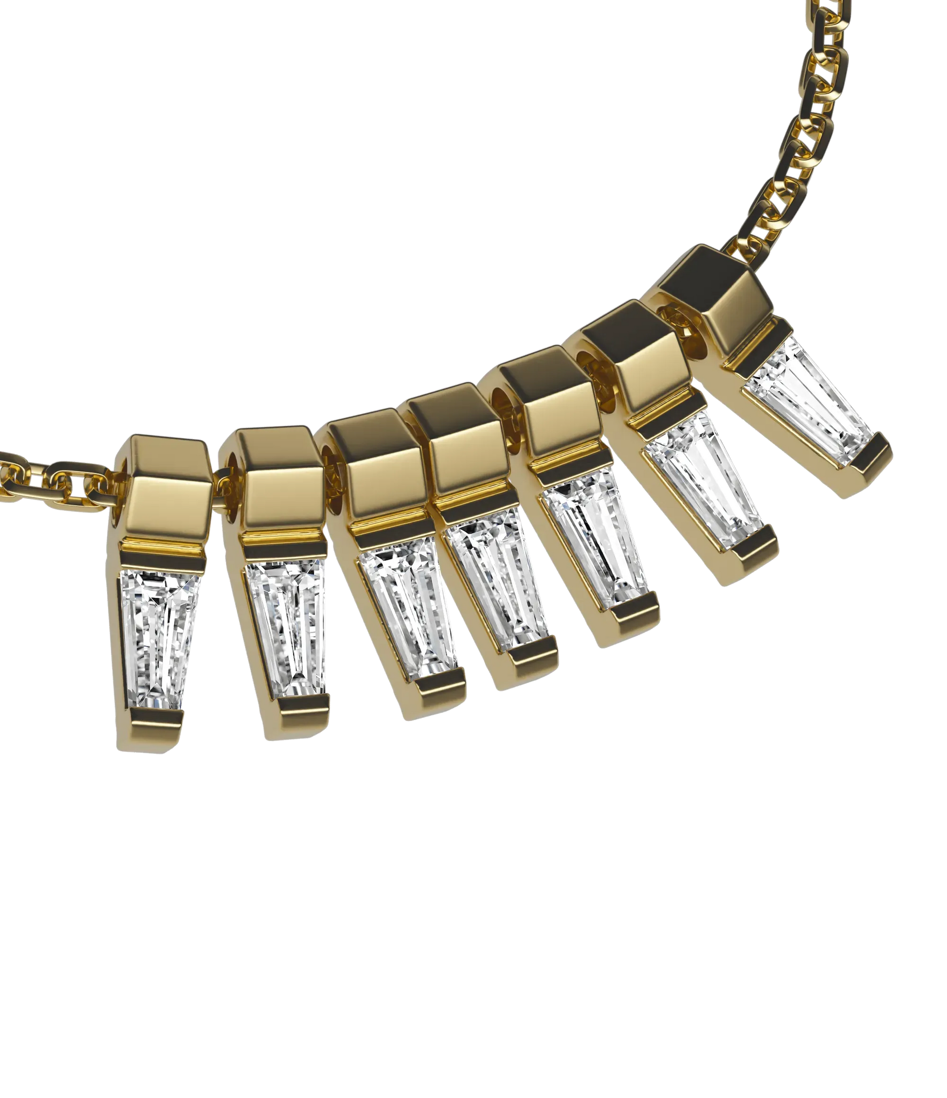 Tapered Baguette Lab-grown Diamond Multi-Stone Chain